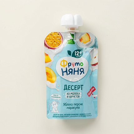 ФрутоНяня Десерт из яблок перс.марак. с мол.и сах. 90г